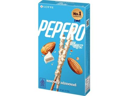 LOTTE PEPERO Snowy Almond kekszrudacskák 32 g