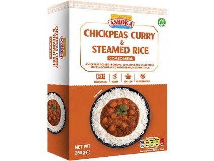 ASHOKA Instant Chickpeas Curry & Steamed Rice – 250 g
