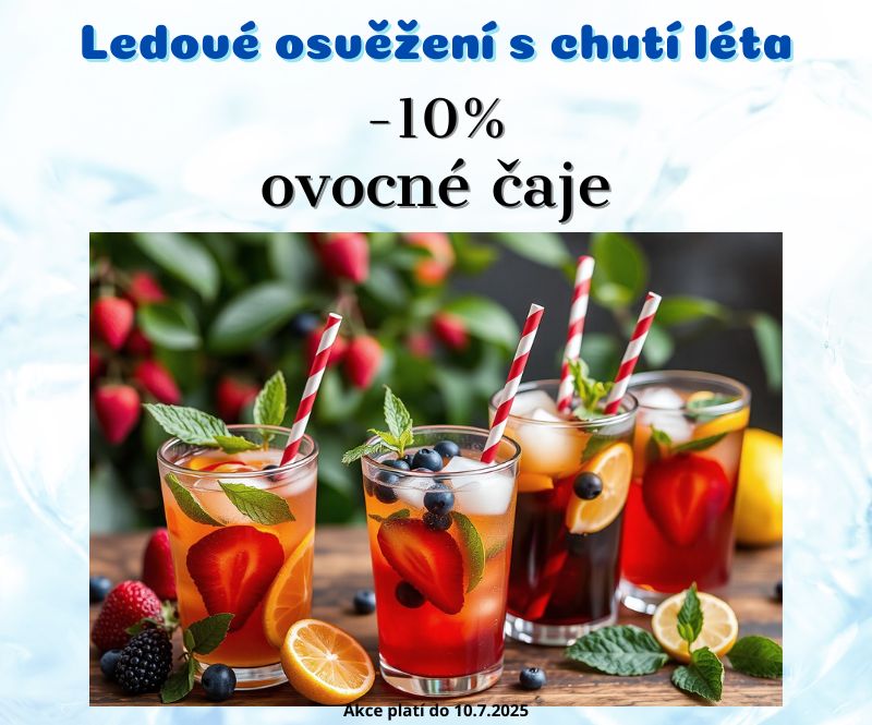 Letní slevy právě teď: Přehozy -40 %, ovocné čaje -10 %, PEACE -30 %, lebka Selenit -20 %