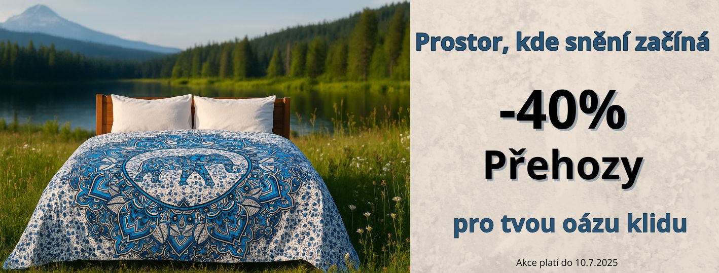 Akce-40% sleva na přehozy