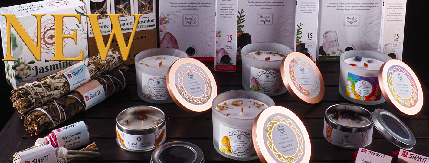 Nové zboží - svíčky, vykuřovadla, vonné tyčinky