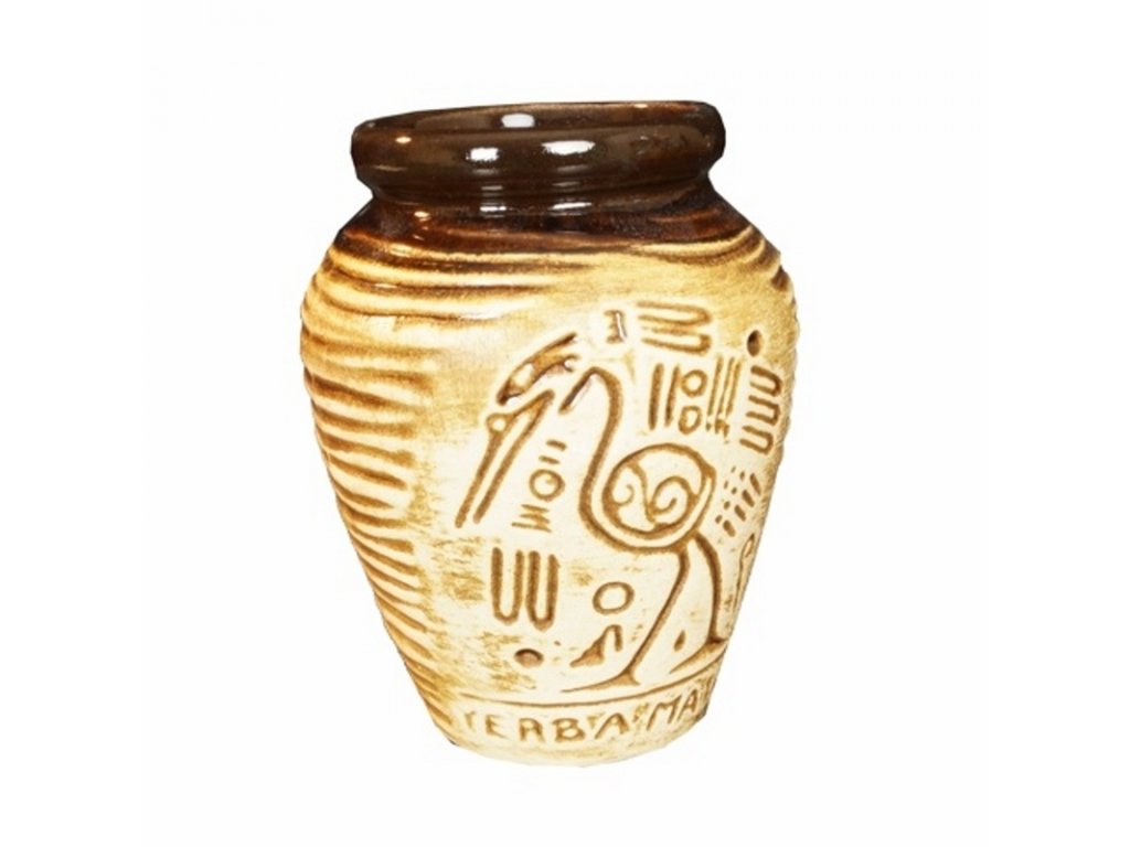 Kalabasa keramika YERBA Aztec 270 ml natural