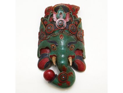 Maska dřevo mozaika Ganesh 48 cm