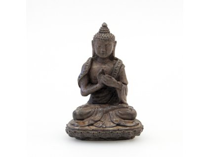 Soška resin Buddha 9 cm 02 hnědá