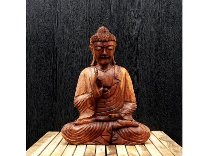 Soška dřevo Buddha Teaching 40 cm