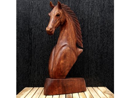 Soška dřevo Kůň 50 cm