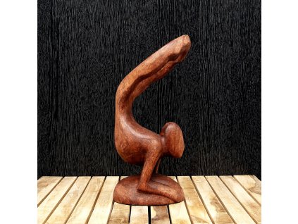 Soška dřevo stojan Abstract 27 cm