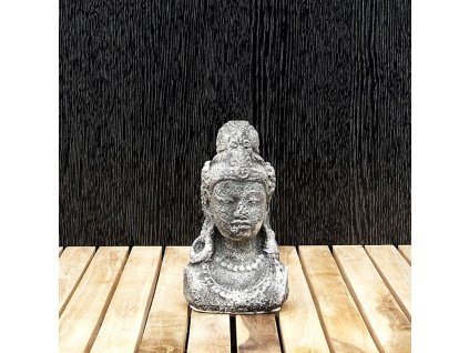 Soška kámen Shiva hlava 15 cm šedá