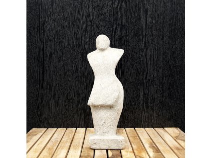 Soška kámen Abstract 01 30 cm šedá