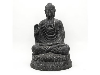 Soška kámen Buddha Fearlessness 98 cm šedá