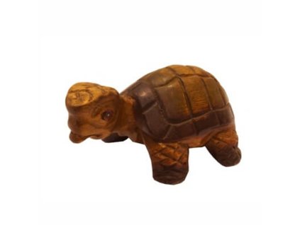 Soška dřevo Želva 9 cm