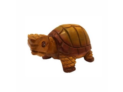 Soška dřevo Želva 12 cm