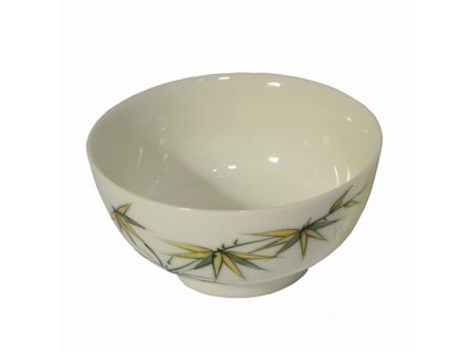 Miska porcelánová bílá zelené lístky 11,5 cm