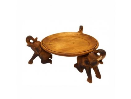 Podnos dřevo Sloni 16 cm