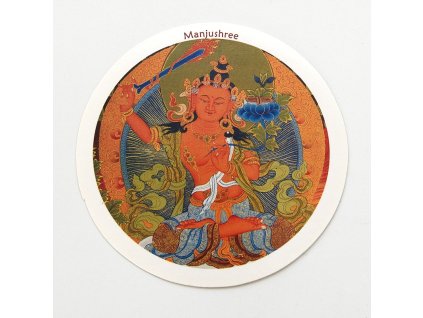 Samolepka Tibet - Manjushree - bílá