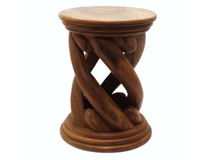 Stolička dřevo Round Spiral 02
