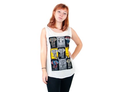 Tílko dámské Yoga Elephant Land