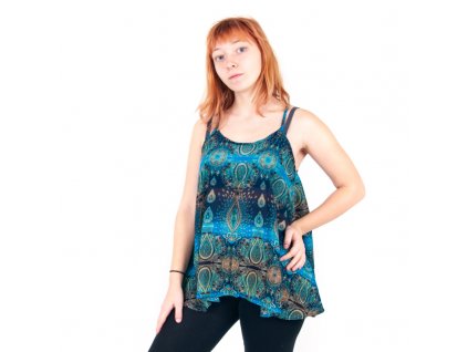 Top Mini široký Ornaments modrá