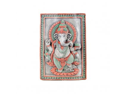 Dekorace beton Standing Ganesh 40 x 60 cm šedá