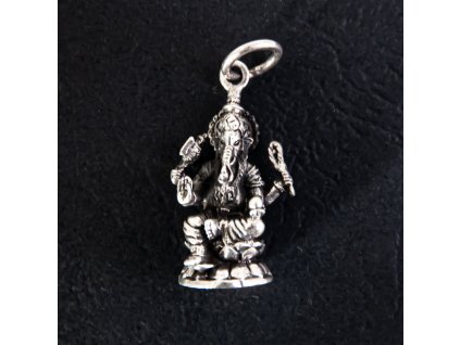Přívěsek stříbro Ganesh na podstavci