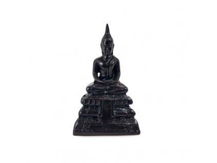 Soška resin Buddha Meditation 7,5 cm černá