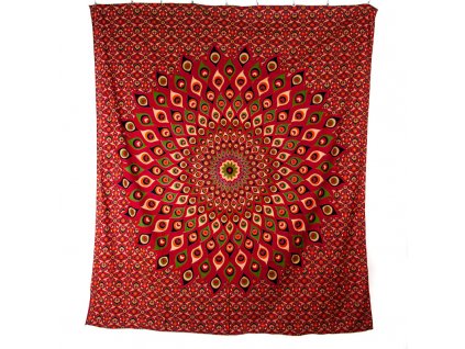 Přehoz double Peacock Mandala