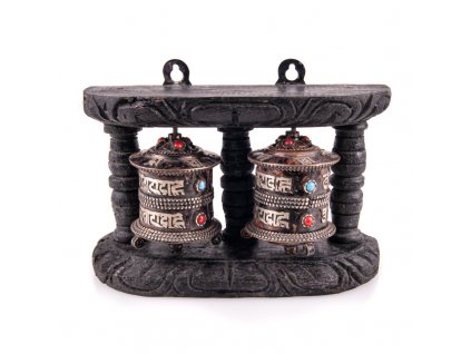 Mlýnek modlitební závěsný Tibet 2V Mantra Stone Tiny