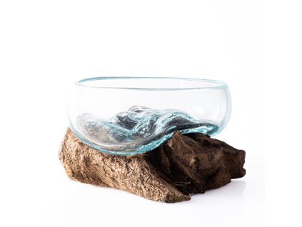 Mísa sklo s kořenem mini 06