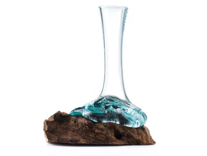 Váza sklo s kořenem malá 01