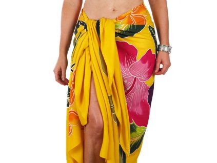 Pareo Sarong Bali Flowers 02 200 x 118 cm