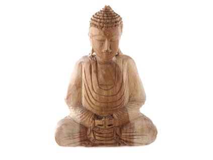 Soška dřevo Buddha Meditation 25 cm