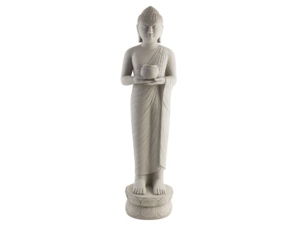 Soška beton Buddha Alms Bowl 147 cm šedá