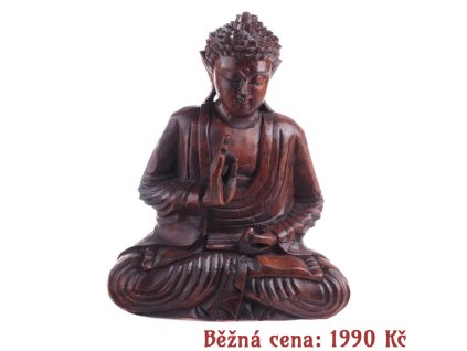 Bazar - soška dřevo Buddha Teaching 30 cm tmavá 01