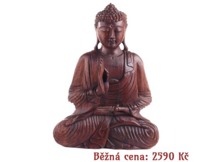 Bazar - soška dřevo Buddha Teaching 40 cm tmavá 01