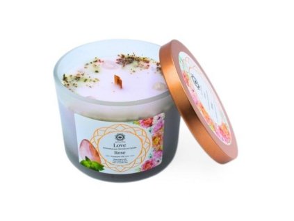 Svíčka Green Tree Gemstone Láska - růže 256 g