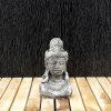 Soška kámen Shiva hlava 15 cm šedá