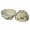 Miska porcelánová bílá zelené lístky 11,5 cm