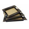 Set podnosů bambus Obdelník 02 38 x 30 cm černá
