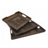 Set podnosů bambus Obdelník 03 38 x 31 cm hnědá