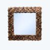 Zrcadlo dřevo Square Block Puzzle 50 x 50 cm