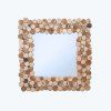 Zrcadlo dřevo Square Plate Puzzle 54 x 54 cm