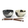 Set misek s hůlkami keramika Japan Balanced Harmony