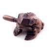Hrací žába dřevo 8 cm žíhaná