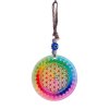 Závěsná dekorace sklo Flower of Life 12 cm