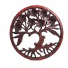 Závěsná dekorace dřevo Strom kruh 02 30 cm tmavá
