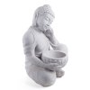 Soška beton Buddha Alms Bowl 55 cm šedá