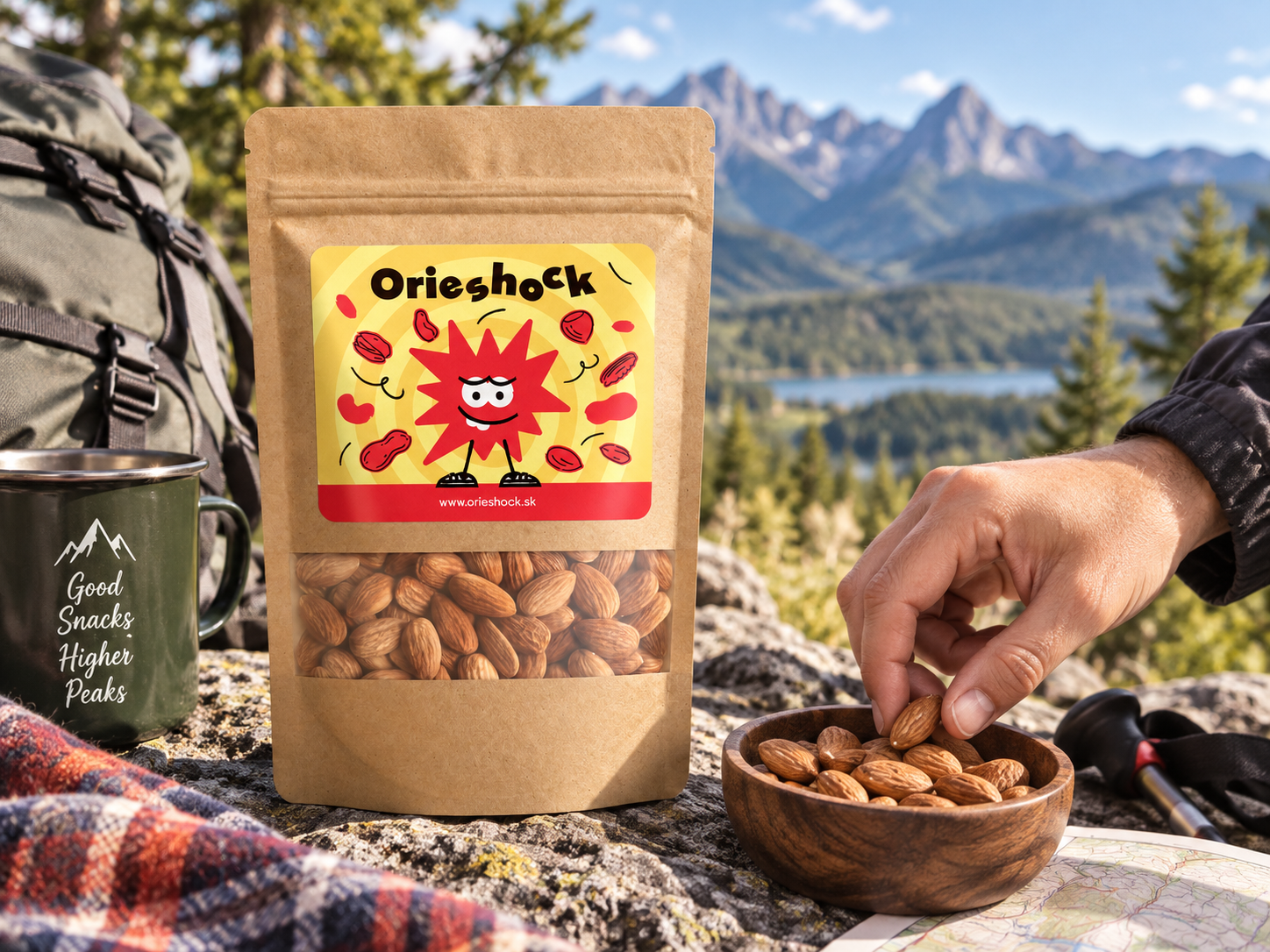 Mandle pražené nesolené 250 g