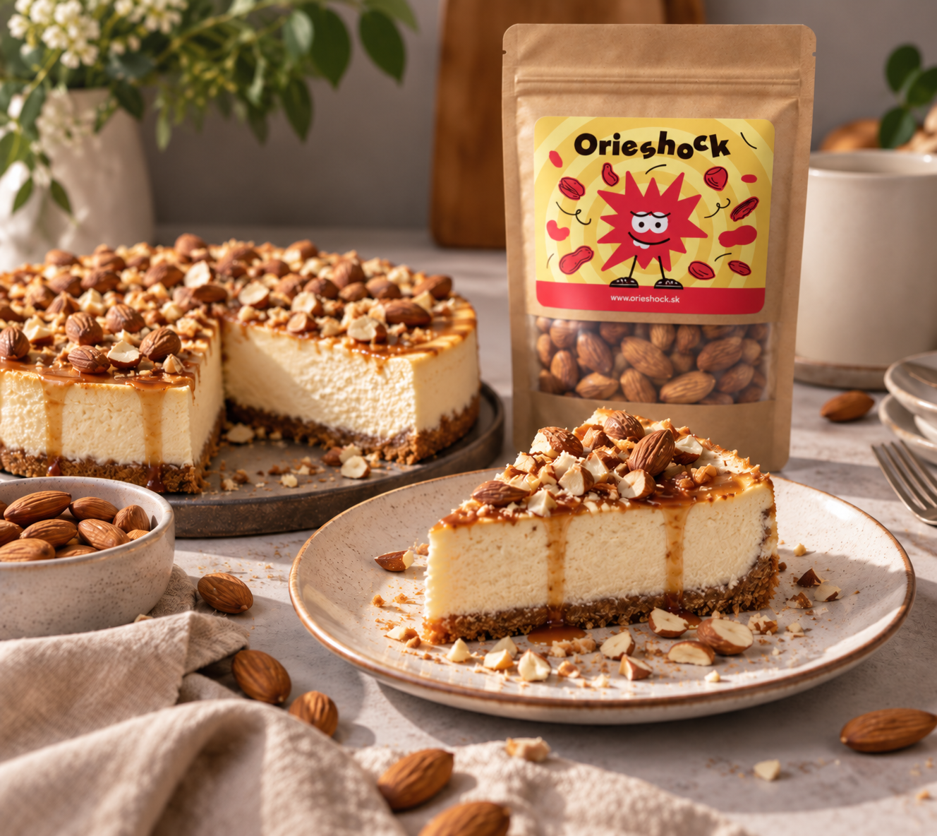 Mandle pražené nesolené 250 g