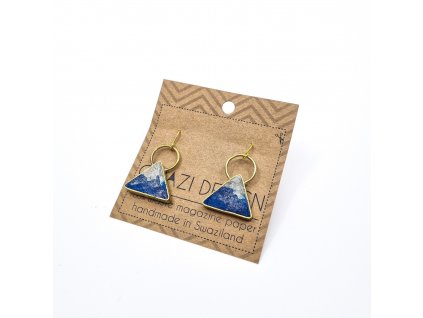 Náušnice Earrings Triangle Blue