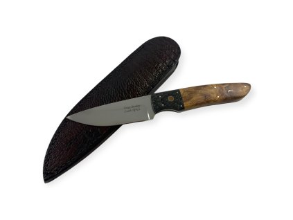 Tinus Beukes knive 1, carbon and wild olive